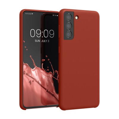 Husa Kwmobile pentru Samsung Galaxy S21, Maro, Silicon, 54056.248 foto