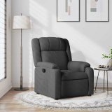 vidaXL Fotoliu rabatabil, gri &icirc;nchis, material textil 373537
