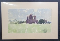 Nirca Marcu C-tin - Mănăstirea Snagov ,95x65 cm foto