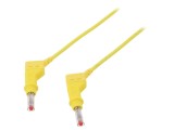 Cablu conectare ST&Auml;UBLI 32A, Mufa Banana 4mm, Lungime 2m, Galben, PVC, CAT II 600V
