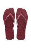 Havaianas slapi SLIM SQUARE LOGO femei, culoarea bordo, 4148257.9339