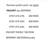 Cartele numere usoare prefix vechi
