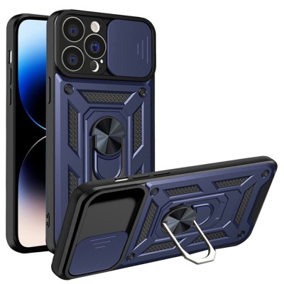 Husa iPhone 14 Pro protectie camera Techsuit CamShield Series, albastru foto