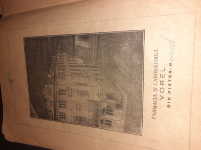 Vorel 1928/ carte rara Farmacia Regala/ proiect restaurare/ Colectie, anticar foto