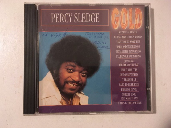 * CD Percy Sledge &lrm;&ndash; Gold, muzica Funk / Soul, CD original