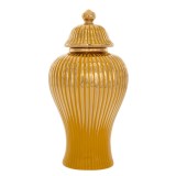 Cumpara ieftin Vaza din ceramica Yellow Gold cu capac 35 cm