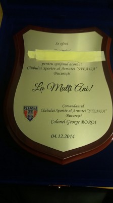 D13 9 - Placheta - tematica sport - Clubul sportiv Steaua Bucuresti - 2014 foto