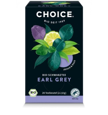 Ceai Negru Earl Grey Bio 20 pliculete x 2.0 grame Choice foto