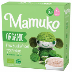 Porridge din hrisca raw bio, 4+ luni, 200g Mamuko