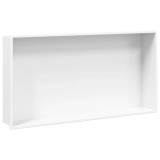 Cumpara ieftin Nisa de dus, alb mat, 62x32x9 cm, otel inoxidabil