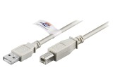 Cablu USB 2.0 A-B 3m Gri 480Mbps