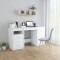 Gossi birou, alb, 140x50x76 cm, lemn prelucrat
