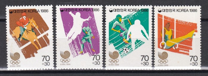Coreea de Sud 1986 - Jocurile Olimpice - Seul (vezi descrierea)