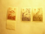 3 Timbre Finlanda 1961 si 1962 Fauna