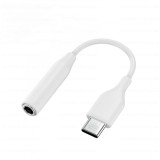 Cablu Audio C10JUW, USB-C la Jack 3.5mm (F), 12 cm, Alb, Oem