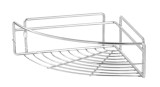 Cumpara ieftin Etajera de colt pentru baie, metal, un raft, crom lucios, 220 x 220 x 70 mm