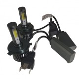 Set 2 becuri LED H4 mini F2 cobS , Canbus, 100W, lumina alb-rece, 12.000 lumeni, fara eroare, SOCLU H4