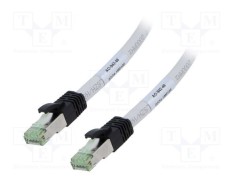 Patch cord S/FTP Cat 8 1m LSZH gri 24AWG Goobay