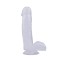 Dildo Clasic Cu Ventuza, Transparent, 17.7 cm