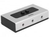 UMSCHALTER KLINKE 3,5 MM 2 PORT MANUELL BIDIREKTIONAL 87699 DELOCK