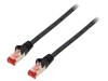 Cablu Patch Cord Goobay Cat6 LSZH Negru, 10m, S/FTP, Cu, Stranded 28AWG