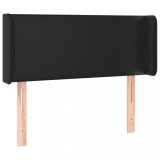 Cumpara ieftin Tablie de pat cu aripioare negru 93x16x78/88 cm piele ecologica