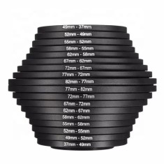 Set 18 inele reductie Kent Faith pentru obiectiv foto 37mm-82mm si 82mm-37mm