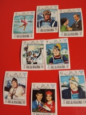 RAS AL KHAIMA, GRENOBLE - SERIE COMPLETA MNH IMPERF. foto