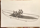 CARTE POSTALA ILUSTRATA, GALERIA LEONARDO DA VINCI/NAVA CU ZBATURI/NECIRCULATA