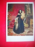 HOPCT 23687 PORTRET M A BECK CU FICA- K P BRYULLOV 1799-1852 - RUSIA --MUZEE - CP PICTURA --NECIRCULATAMUNTII