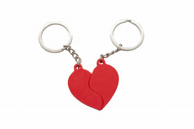Splitted Heart Couple keychain foto
