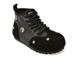 Ghete GRYXX negre, 5K688, din material textil si piele naturala