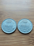Moneda Romania 100 lei 1943,1944