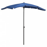 Umbrelă de grădină cu st&acirc;lp, albastru azuriu, 200x130 cm, vidaXL