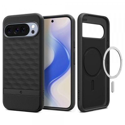 Husa MagSafe pentru Google Pixel 10 Pro XL, Spigen, Caseology Parallax, Neagra Mata foto