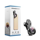 Lentila profesionala tip fisheye 195 grade, marca Apexel cu sistem prindere pentru iPhone 13, iPhone 12, iPhone 11, X,8,7,6,5, Samsung, Huawei, Xiaomi