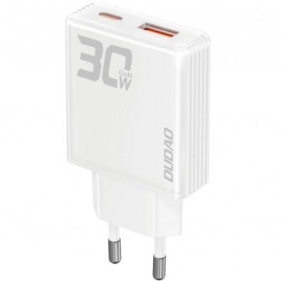 Incarcator Retea Dudao A30EU, 30W, 3A, 1 x USB-A - 1 x USB-C, Alb foto