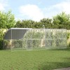 VidaXL Cușcă pentru pui Argintiu 600 x 200 x 198.5 cm Oțel galvanizat 3381108