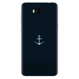 Husa silicon pentru Huawei Y5 2017, Blue Navy Anchor Illustration Flat