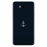 Husa silicon pentru Huawei Y5 2017, Blue Navy Anchor Illustration Flat