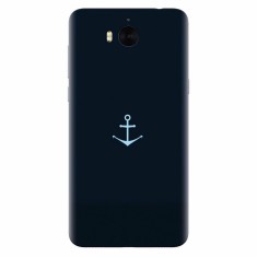Husa silicon pentru Huawei Y6 2017, Blue Navy Anchor Illustration Flat foto