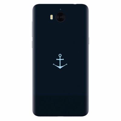 Husa silicon pentru Huawei Y5 2017, Blue Navy Anchor Illustration Flat foto