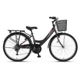 Bicicleta City Umit Safiro, roata 26 , 21 viteze, culoare negru, cadru din otel