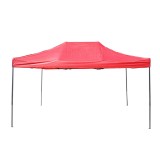 Cort pavilion pliabil 3x4.5m rosu impermeabil, inaltime reglabila, cadru metalic Breckner Germany