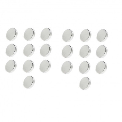 Set 20 magneti foarte puternici, gri, disc, simplu, 10mm X 3 mm foto