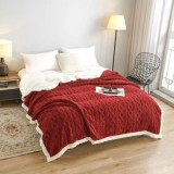 PATURĂ TRICOT CU BLĂNIȚĂ &ndash; ROȘU