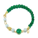 Cumpara ieftin Brățară Lilou din agat verde, diaspor și cuarț