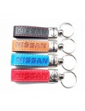 Breloc cheie din piele Eco Nissan Albastru