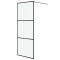 Perete cabina dus walk-in negru 80x195 cm sticla ESG mata