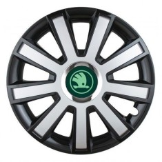 Set 4 Capace Roti pentru Skoda Nou Verde, model Flash Mix, R14, SKODA